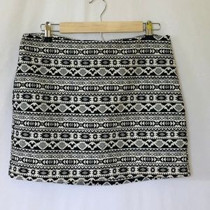 Divided Aztec Tribal Mini Skirt